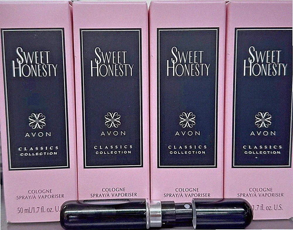 4- Avon Classic SWEET HONESTY Cologne Spray Perfume 1.7oz/FREE TRAVEL SPRAY