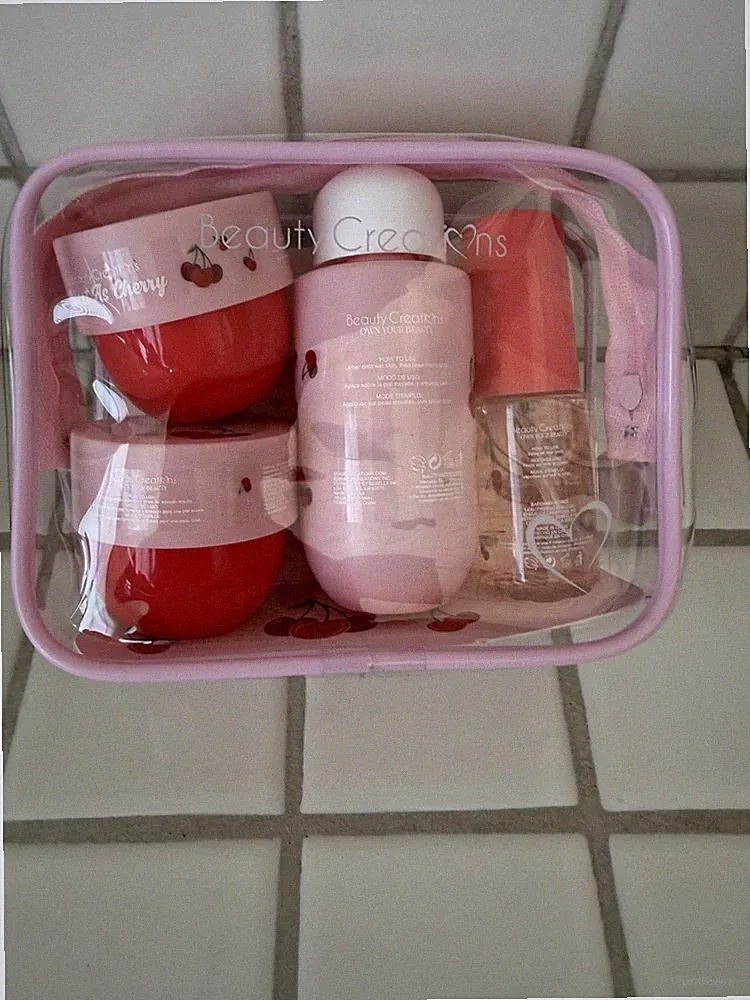 Beauty Creations Sweet As Cherry Bath Set Cherry Scent Scrub Butter Gel Mist