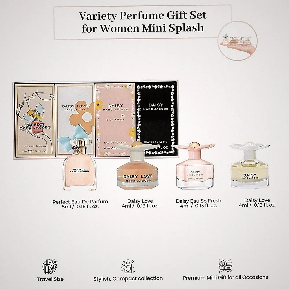 Marc Jacobs Perfume for Women Variety Gift Set Mini Fragrances