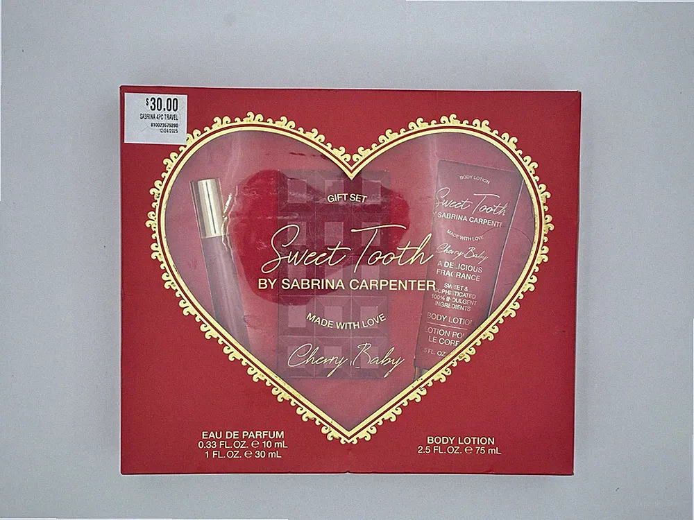 Sabrina Carpenter Sweet Tooth Cherry Baby 3pc Gift Set Body Lotion and Perfume